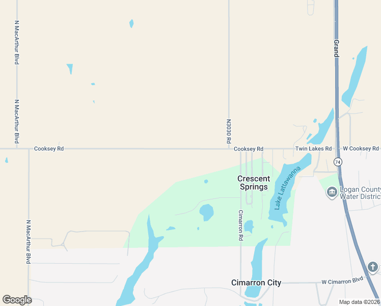 map of restaurants, bars, coffee shops, grocery stores, and more near 14417 Cooksey Road in Crescent
