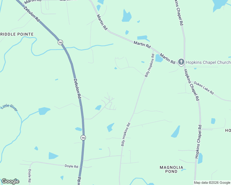 map of restaurants, bars, coffee shops, grocery stores, and more near 7429 Poodle Lane in Zebulon