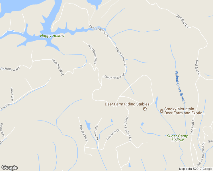 map of restaurants, bars, coffee shops, grocery stores, and more near 604 Happy Hollow Lane in Sevierville