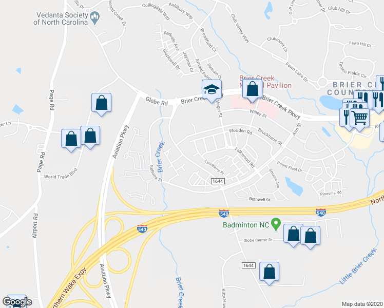 map of restaurants, bars, coffee shops, grocery stores, and more near 9308 Nellman Lane in Raleigh