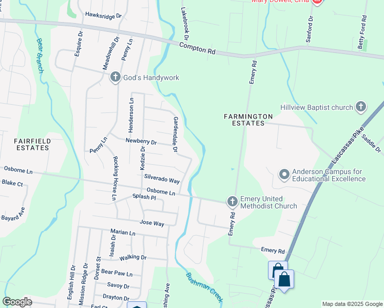 map of restaurants, bars, coffee shops, grocery stores, and more near 2023 Gardendale Drive in Murfreesboro
