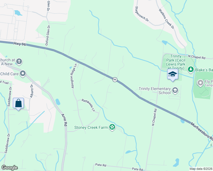 map of restaurants, bars, coffee shops, grocery stores, and more near 7179 Tullamore Lane in Franklin