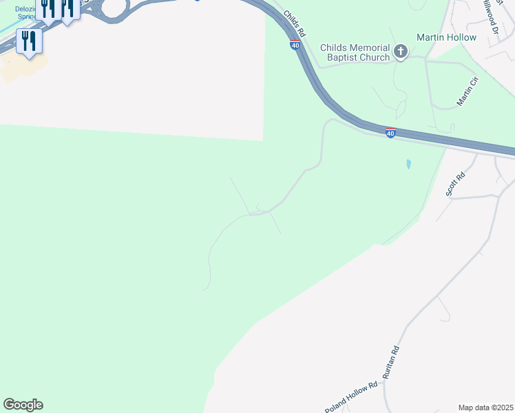 map of restaurants, bars, coffee shops, grocery stores, and more near 489 Ashe Cabin Hollow Road in Harriman