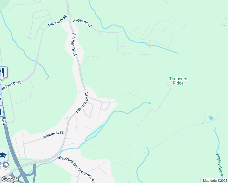 map of restaurants, bars, coffee shops, grocery stores, and more near 117 Prestwood Drive Southeast in Lenoir