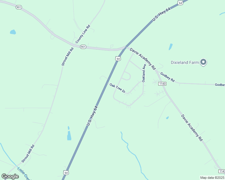 map of restaurants, bars, coffee shops, grocery stores, and more near 252 Oakland Avenue in Mocksville