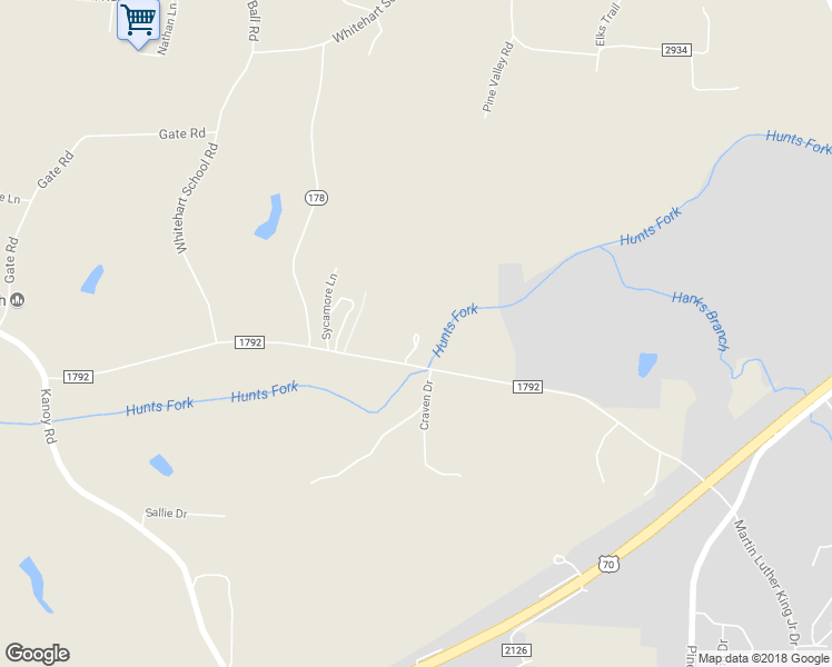 map of restaurants, bars, coffee shops, grocery stores, and more near Turtle Knob Lane in Thomasville
