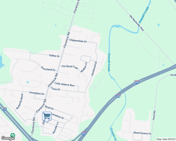 map of restaurants, bars, coffee shops, grocery stores, and more near 5042 Joe Bond Trail in Murfreesboro