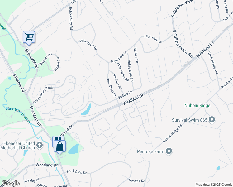 map of restaurants, bars, coffee shops, grocery stores, and more near 740 Villa Crest Drive in Knoxville