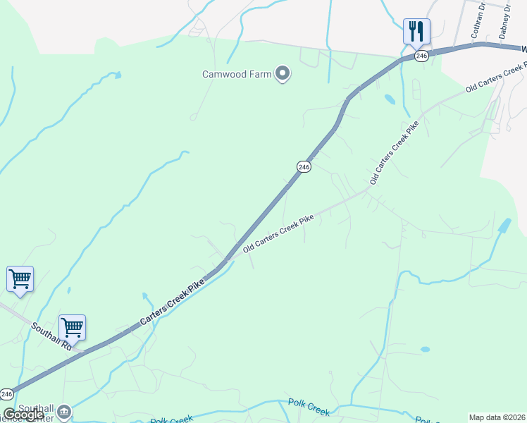 map of restaurants, bars, coffee shops, grocery stores, and more near 1911 Carters Creek Pike in Franklin