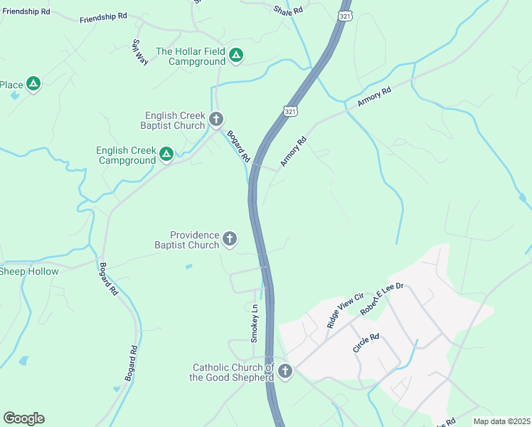 map of restaurants, bars, coffee shops, grocery stores, and more near 2242 Cosby Highway in Newport