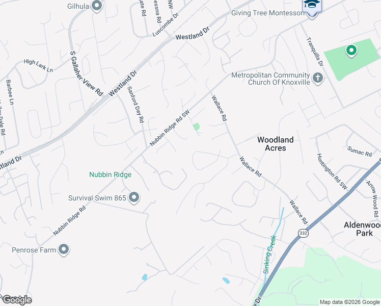 map of restaurants, bars, coffee shops, grocery stores, and more near 8233 Elm Hill Circle in Knoxville