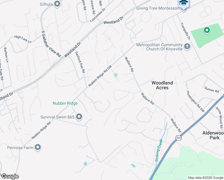 map of restaurants, bars, coffee shops, grocery stores, and more near 8233 Elm Hill Circle in Knoxville