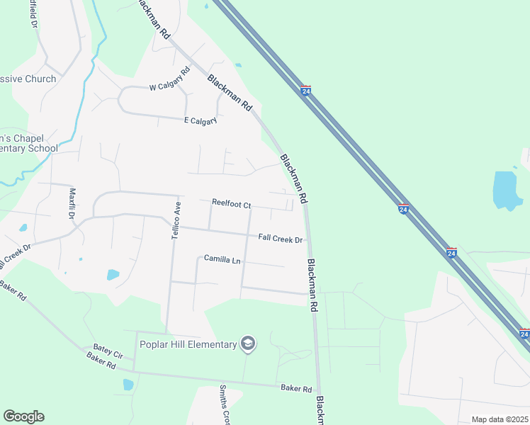 map of restaurants, bars, coffee shops, grocery stores, and more near 123 Reelfoot Court in Murfreesboro