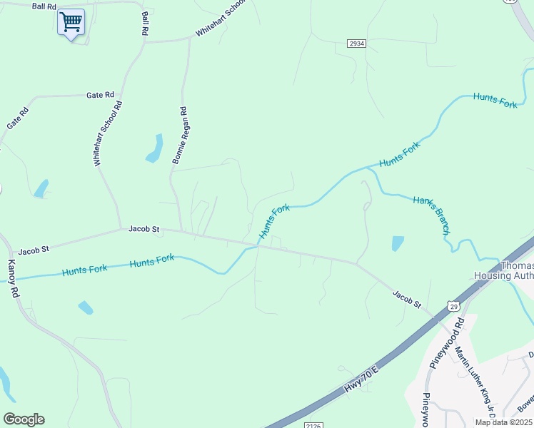 map of restaurants, bars, coffee shops, grocery stores, and more near Turtle Knob Lane in Thomasville