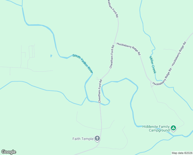 map of restaurants, bars, coffee shops, grocery stores, and more near 1593 Cheatham Ford Road in Hiddenite