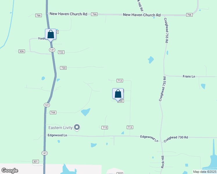 map of restaurants, bars, coffee shops, grocery stores, and more near 180 County Road 710 in Jonesboro
