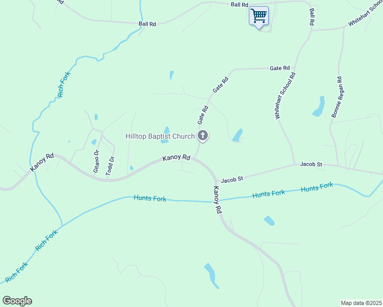 map of restaurants, bars, coffee shops, grocery stores, and more near 125 Gate Road in Thomasville
