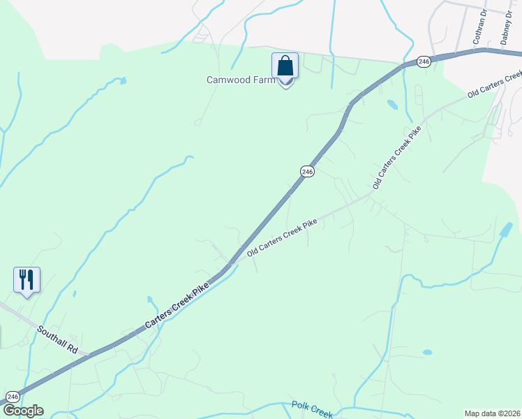 map of restaurants, bars, coffee shops, grocery stores, and more near 1911 Carters Creek Pike in Franklin