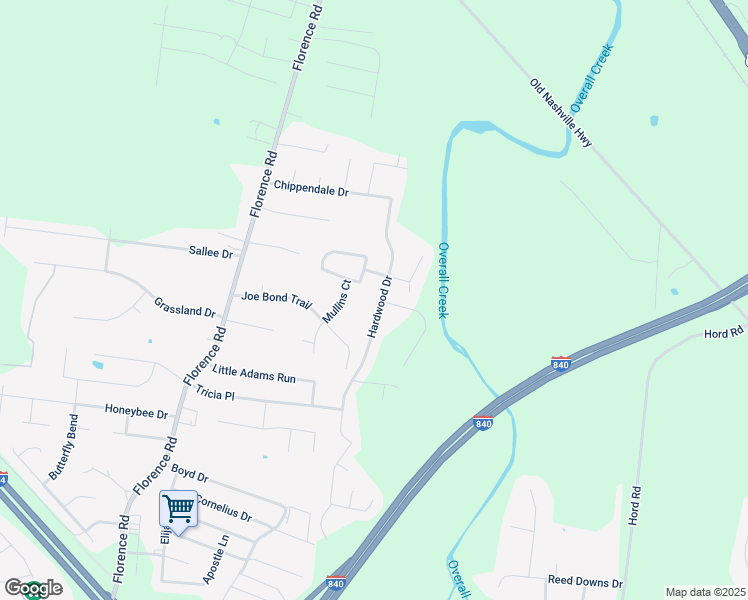 map of restaurants, bars, coffee shops, grocery stores, and more near 5042 Joe Bond Trail in Murfreesboro