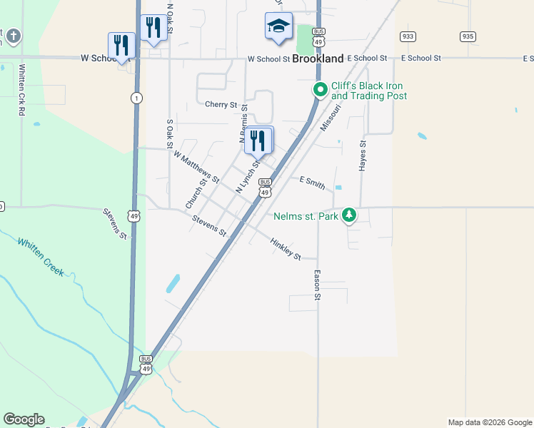 map of restaurants, bars, coffee shops, grocery stores, and more near 100 East Matthews Street in Brookland