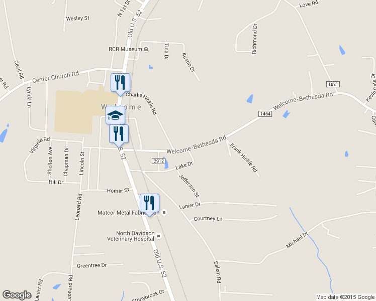 map of restaurants, bars, coffee shops, grocery stores, and more near 779 Lake Drive in Lexington
