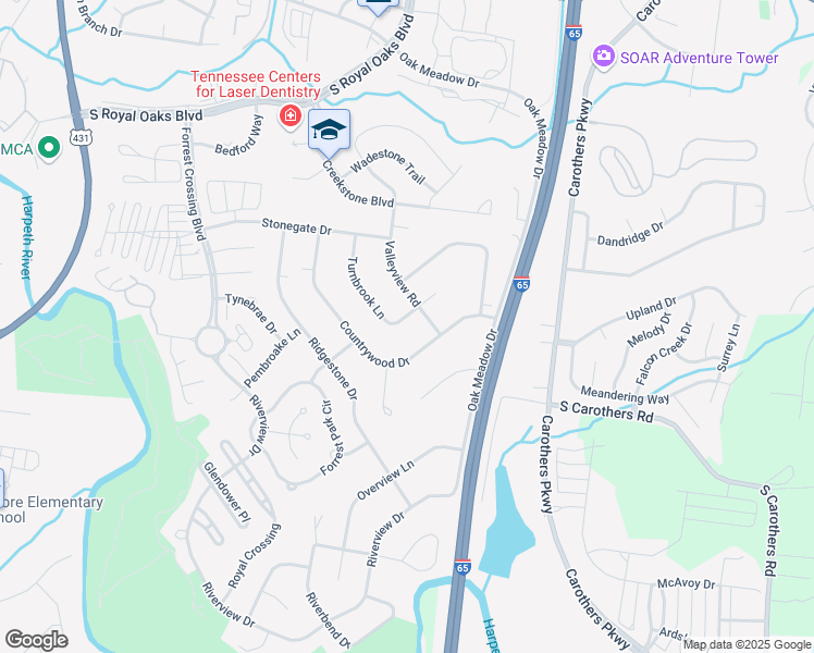map of restaurants, bars, coffee shops, grocery stores, and more near 209 Turnbrook Lane in Franklin