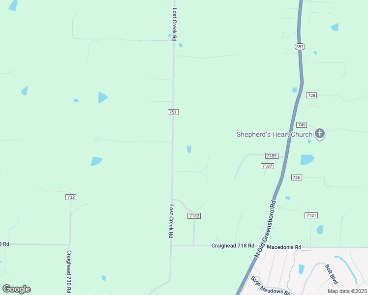 map of restaurants, bars, coffee shops, grocery stores, and more near 1186 County Road 751 in Jonesboro