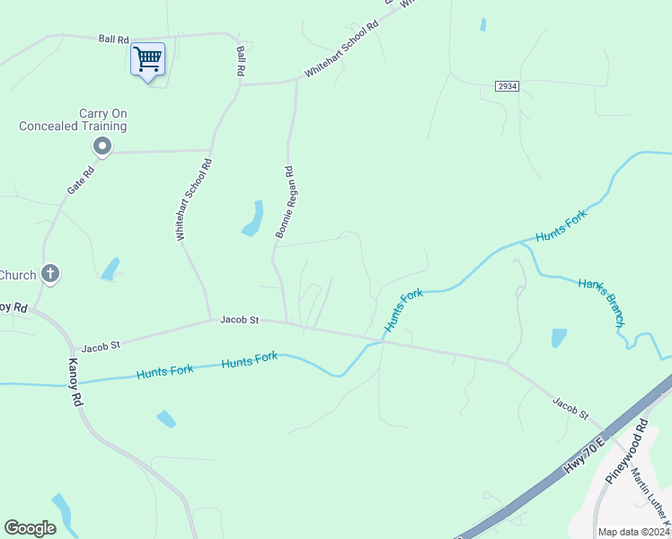 map of restaurants, bars, coffee shops, grocery stores, and more near 258 Rockin Horse Lane in Thomasville