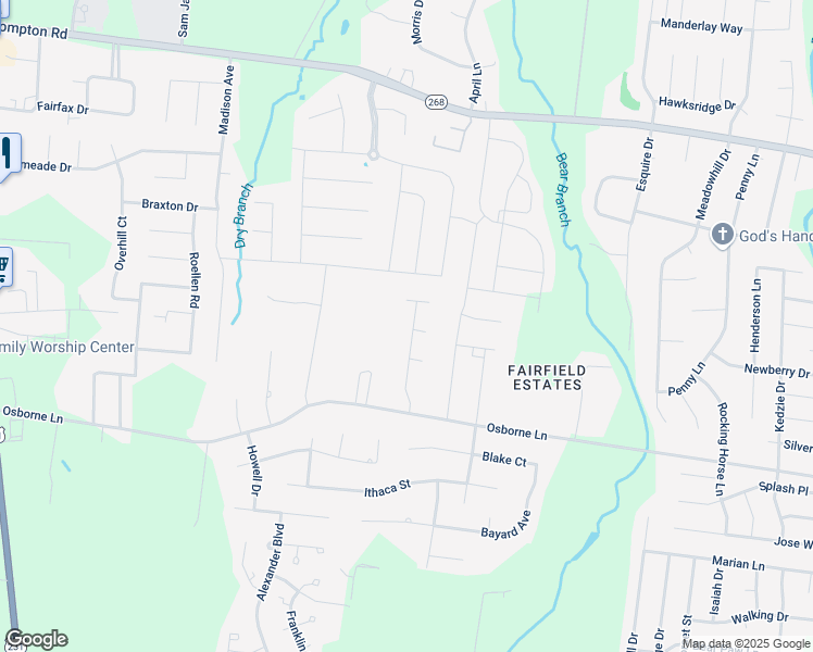 map of restaurants, bars, coffee shops, grocery stores, and more near 2947 Frank Robinson Drive in Murfreesboro