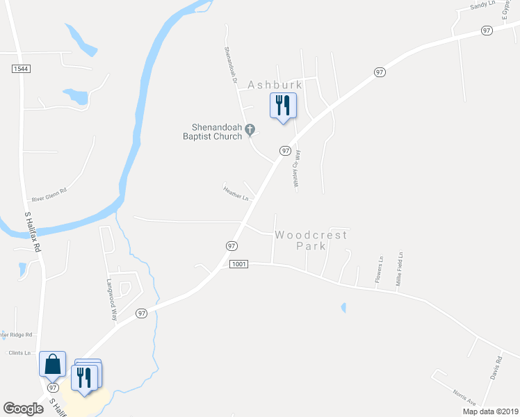 map of restaurants, bars, coffee shops, grocery stores, and more near 11541 North Carolina 97 in Rocky Mount