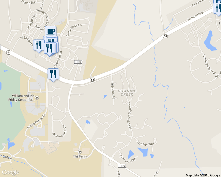 map of restaurants, bars, coffee shops, grocery stores, and more near 108 Littlejohn Road in Chapel Hill