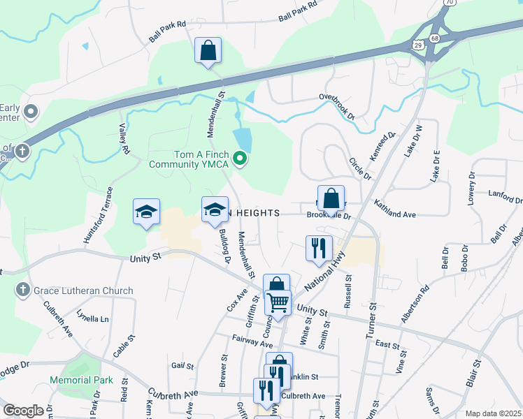 map of restaurants, bars, coffee shops, grocery stores, and more near in Thomasville