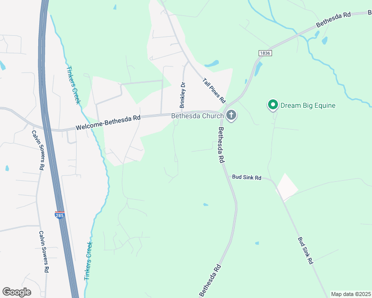 map of restaurants, bars, coffee shops, grocery stores, and more near 2076 Welcome-Bethesda Road in Lexington