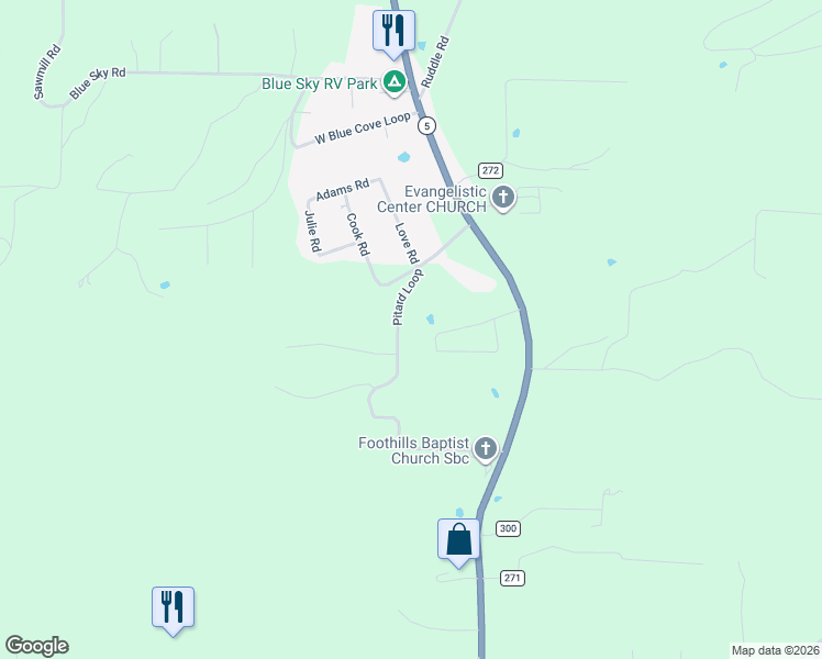 map of restaurants, bars, coffee shops, grocery stores, and more near 627 Pitard Loop in Mountain View