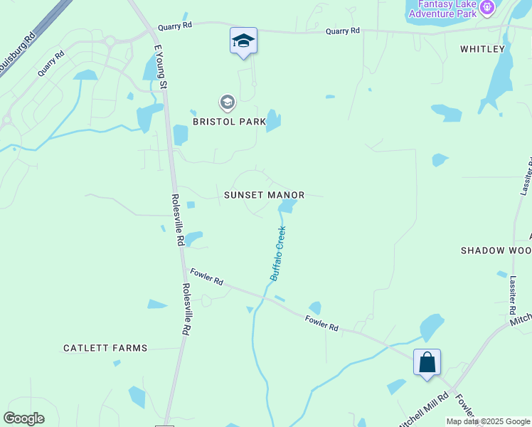 map of restaurants, bars, coffee shops, grocery stores, and more near 6800 Blazing Sunset Trail in Wake Forest