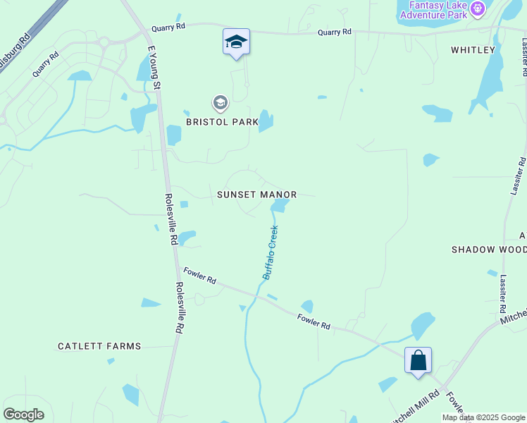 map of restaurants, bars, coffee shops, grocery stores, and more near 6800 Blazing Sunset Trail in Wake Forest