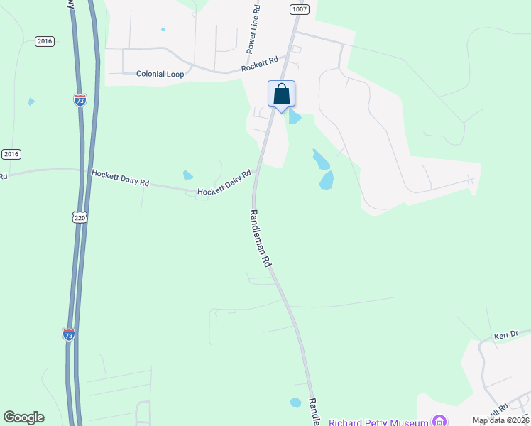 map of restaurants, bars, coffee shops, grocery stores, and more near 193 Hockett Dairy Road in Randleman