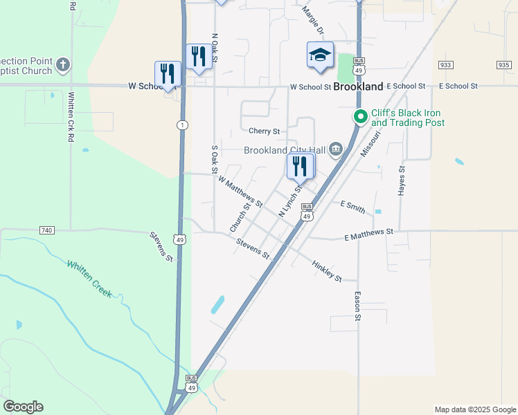 map of restaurants, bars, coffee shops, grocery stores, and more near 100 Bernis in Brookland