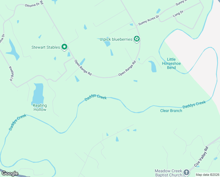 map of restaurants, bars, coffee shops, grocery stores, and more near 1032 Open Range Road in Crossville
