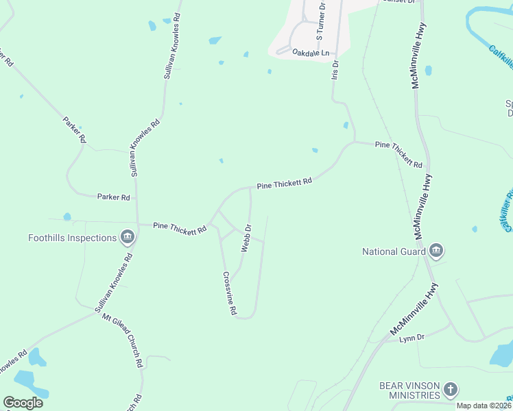 map of restaurants, bars, coffee shops, grocery stores, and more near 795 Pine Thickett Road in Sparta