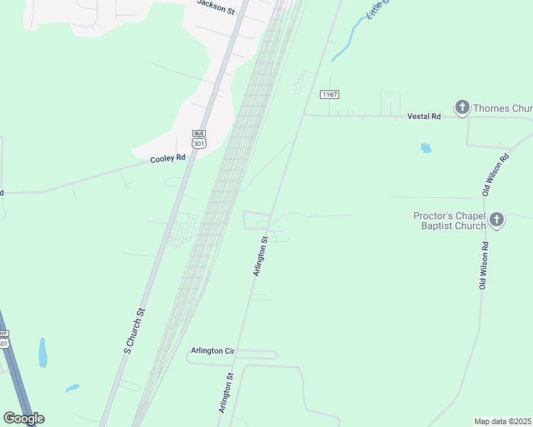 map of restaurants, bars, coffee shops, grocery stores, and more near 3308 Arlington Street in Rocky Mount