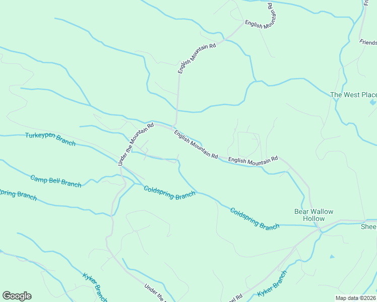 map of restaurants, bars, coffee shops, grocery stores, and more near 900 English Mountain Road in Cosby
