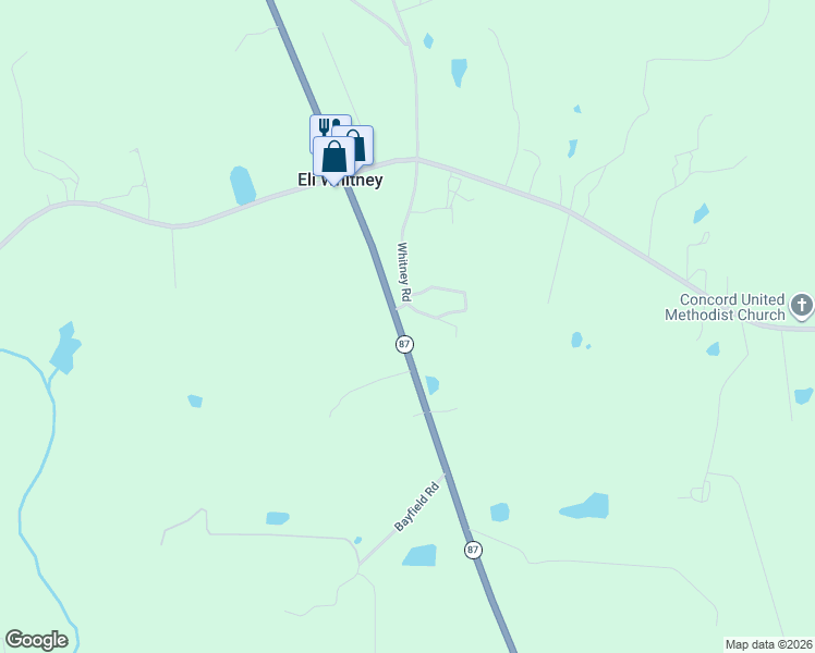 map of restaurants, bars, coffee shops, grocery stores, and more near 7754 North Carolina 87 in Graham