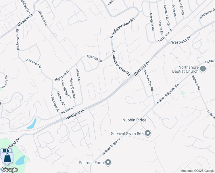 map of restaurants, bars, coffee shops, grocery stores, and more near 8518 Lawnpark Drive in Knoxville