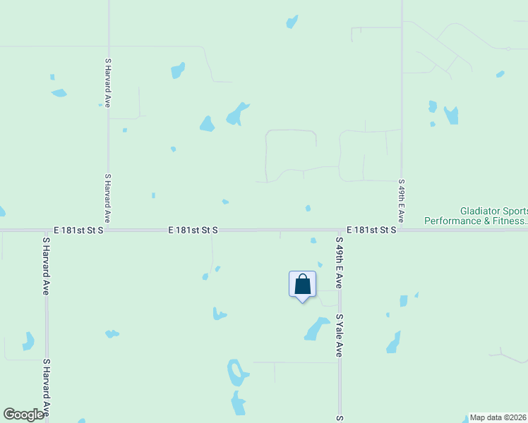 map of restaurants, bars, coffee shops, grocery stores, and more near 4467 East 181st Street South in Bixby