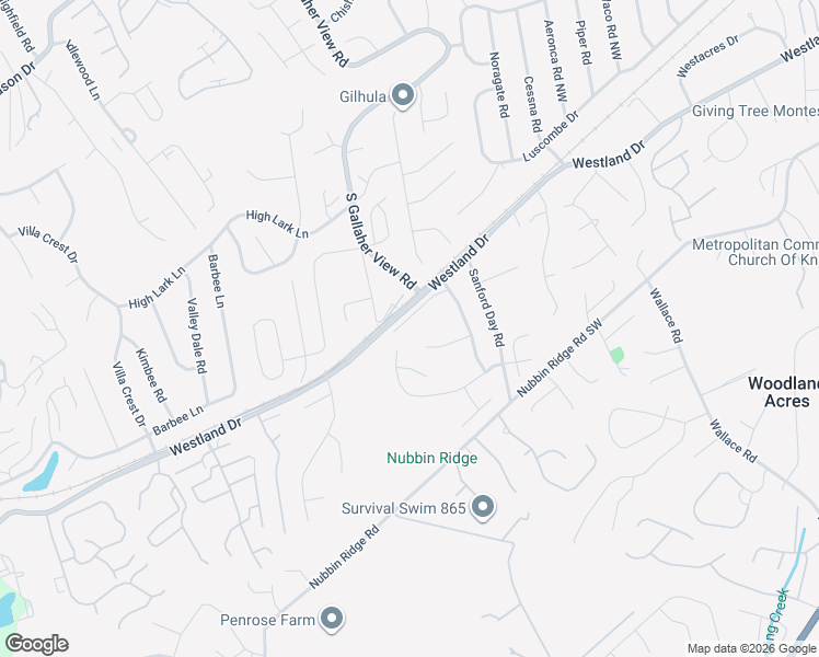 map of restaurants, bars, coffee shops, grocery stores, and more near 8330 Longcreek Lane in Knoxville