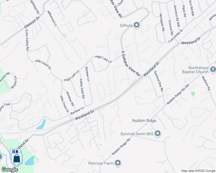 map of restaurants, bars, coffee shops, grocery stores, and more near 836 Meadowfield Drive in Knoxville