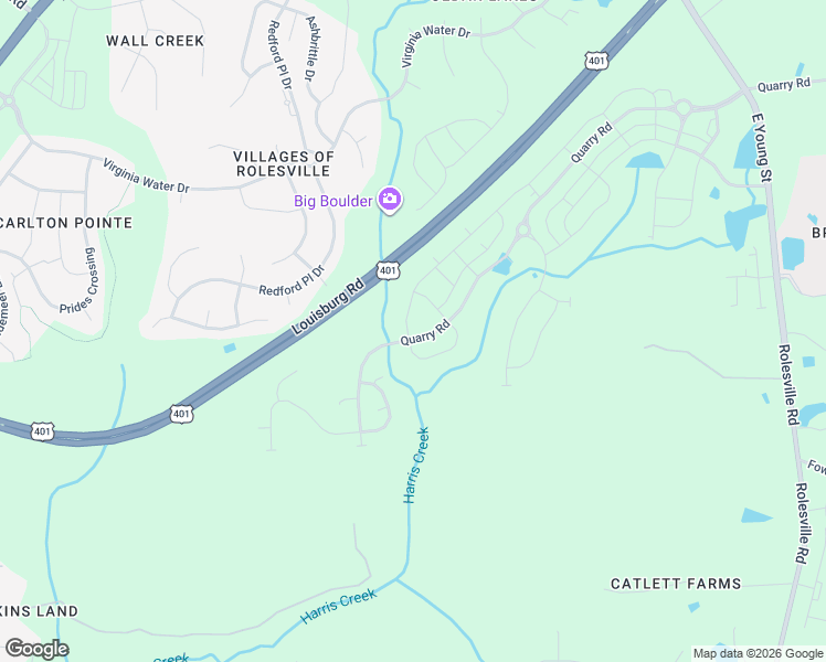 map of restaurants, bars, coffee shops, grocery stores, and more near 1002 Rolesville Road in Wake Forest