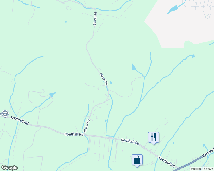map of restaurants, bars, coffee shops, grocery stores, and more near 3171 Blazer Road in Franklin