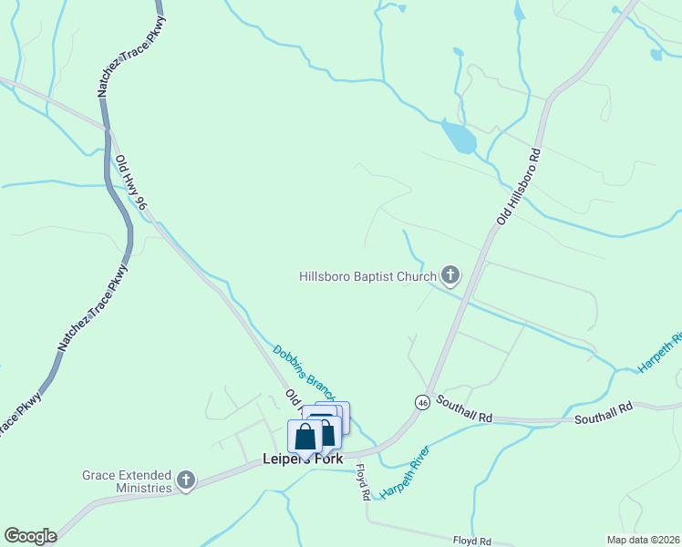 map of restaurants, bars, coffee shops, grocery stores, and more near 5312 Crown Drive in Franklin